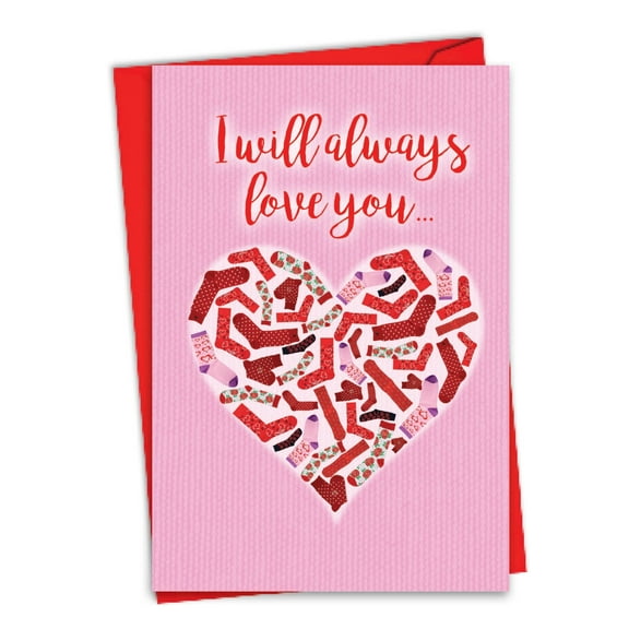 C3450VDG Humor Valentine's Day Greeting Card 'Dirty Socks' with Envelope by NobleWorks
