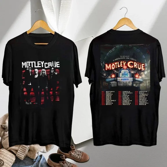 Motley Crue Carnival Of Sins Tour 2026 Graphic T-Shirt For Fan