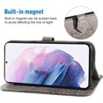 thumbnail image 4 of Compatible with Samsung Galaxy S22 Plus 5G Wallet Case and Tempered Glass Screen Protector Flip Cover Card Holder Cell Phone Cases for Gaxaly S22+5G Galaxies S22plus 22S + S 22 22+ G5 Women Men Gray, 4 of 13