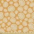 thumbnail image 1 of Shells Fabric by the Yard, Moon Snail Illustration Formed by Dots Lines on Bubble Inspired Background, Upholstery Fabric for Dining Chairs Home Decor Accents, 2 Yards, White Orange by Ambesonne, 1 of 4