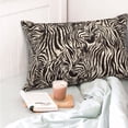 thumbnail image 4 of Kdxio Cotton Pillow Cases 20"x30" Pillowcases,Soft and Breathable Bedroom Pillow Cases-Leopard And Zebra1-No Pillow Core, 4 of 5