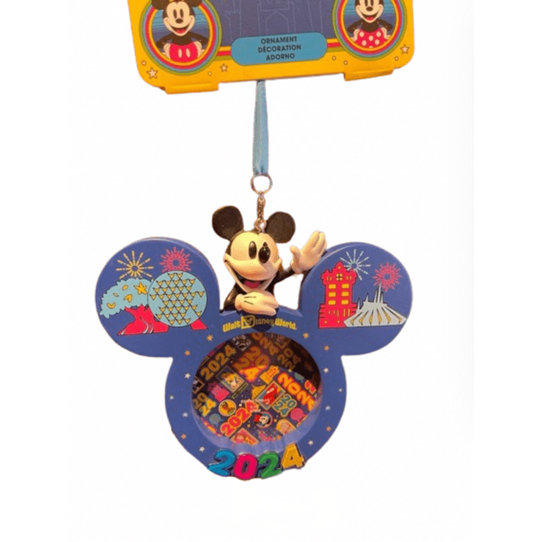 Disney Parks 2024 Mickey Photo Frame Christmas Ornament New with