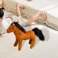 thumbnail image 1 of Simulación de juguete para caballos Simulación para niños decoración de la habitación de la habitación del almohada del almohada para niños Festival L marrón, 1 of 8