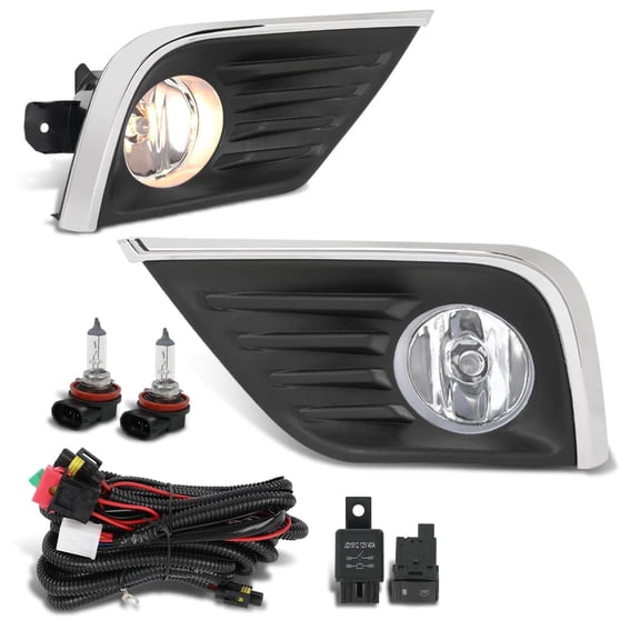 Front Bumper Fog Lights Lamps Assembly L R & Wiring Harness Fit for Nissan Altima 4-Door 2016-2018 261558990A