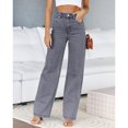 thumbnail image 2 of Women High Waisted Jeans Straight Leg Casual Denim Pants, 2 of 4