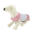 thumbnail image 5 of CUECUEPET White / Pink Dress [White Daisy Pattern] with Red Bow for Female / Girl Dogs and Puppies [Multiple Sizes Available], 5 of 6