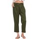 thumbnail image 2 of Pincandy Women's Casual Pants - Elastic Waist with Buttons, Side & Back Pockets, Loose Fit for Daily Wear, 2 of 7