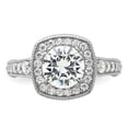 thumbnail image 4 of Sterling Silver Rhodium-plated 8mm Center CZ Halo Ring QR6943, 4 of 6
