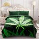 thumbnail image 1 of Manta de felpa NC para cama, ligera y suave, color verde, tamaño queen (75" x 91"), 1 of 6