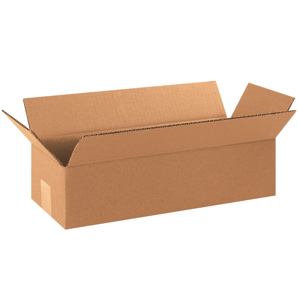 The Packaging Wholesalers Long Corrugated Boxes 16" x 6" x 4" Kraft 25