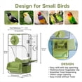 thumbnail image 3 of Comedero Automático para Pájaros, Comedero Tipo Jaula con Percha, Soporte Multifuncional para Frutas y Verduras para Periquitos., 3 of 7