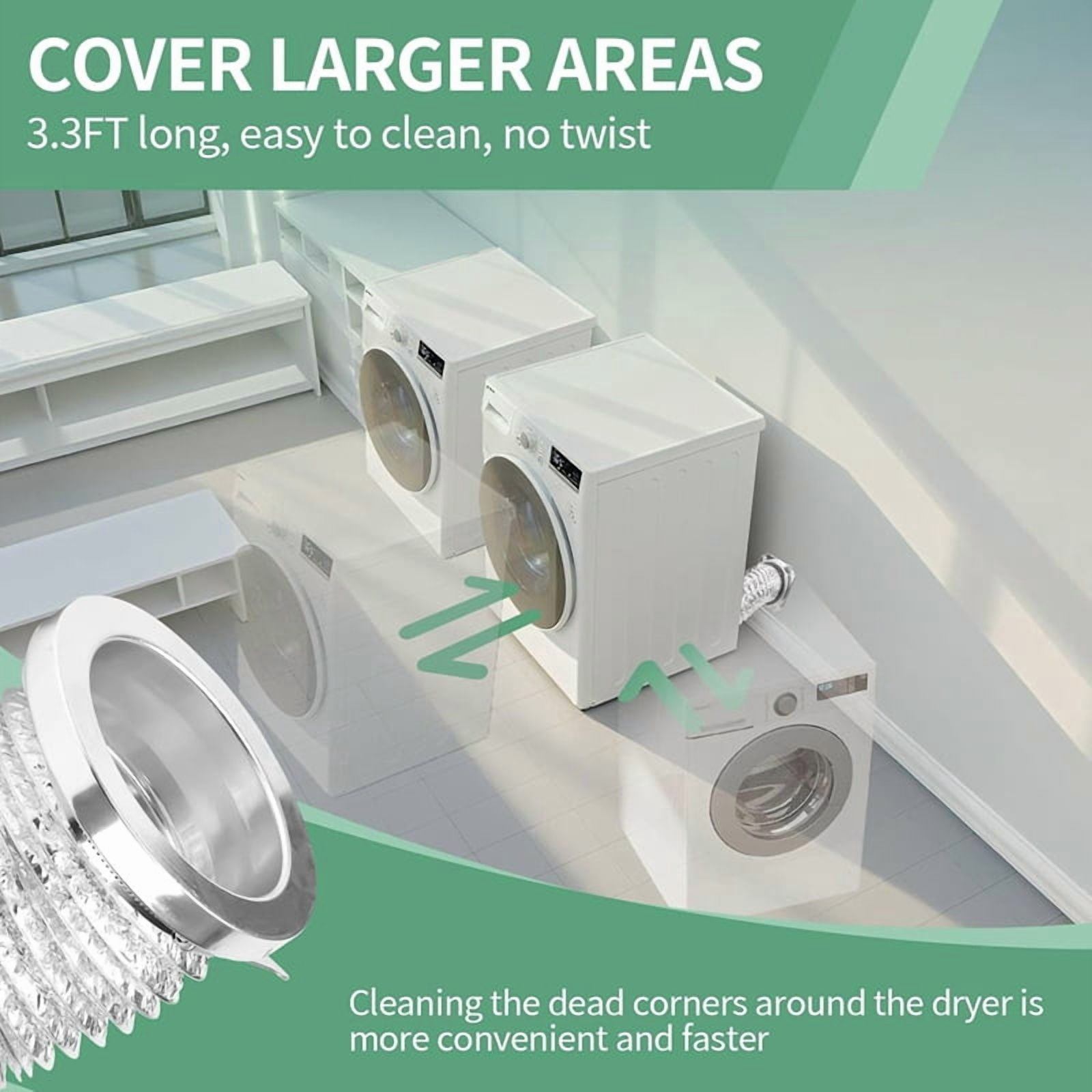 Magnetic Dryer Vent Coupling Connector Kit - DV180 Airtight Seal, Quick Connect, Includes 2 Clamps