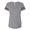Granite Heather/ Vintage Smoke, variant on Women's Football V-Neck Fine Jersey Tee Color Black Solid/ White Small Size