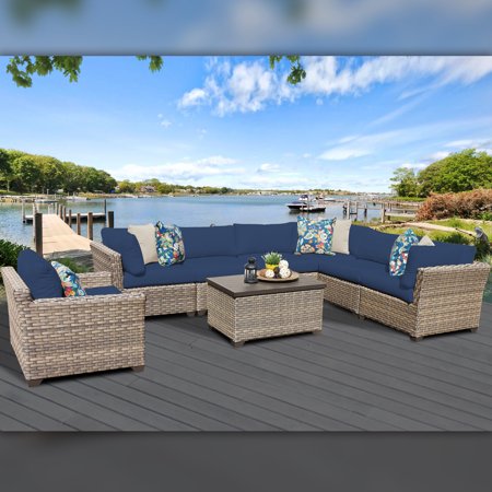 Delacora Tkc Dpf Mont08b Monterey Outdoor 8 Piece Conversation Set