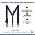 thumbnail image 5 of CTM  Elastic and Leather Suspender Gift Set with Clip Button and Swivel Ends (Men), 5 of 5