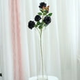 thumbnail image 2 of Efavormart Pack of 2 | 33" Silk Long Stem Roses, Faux Flowers Rose Bouquet - BLACK, 2 of 10