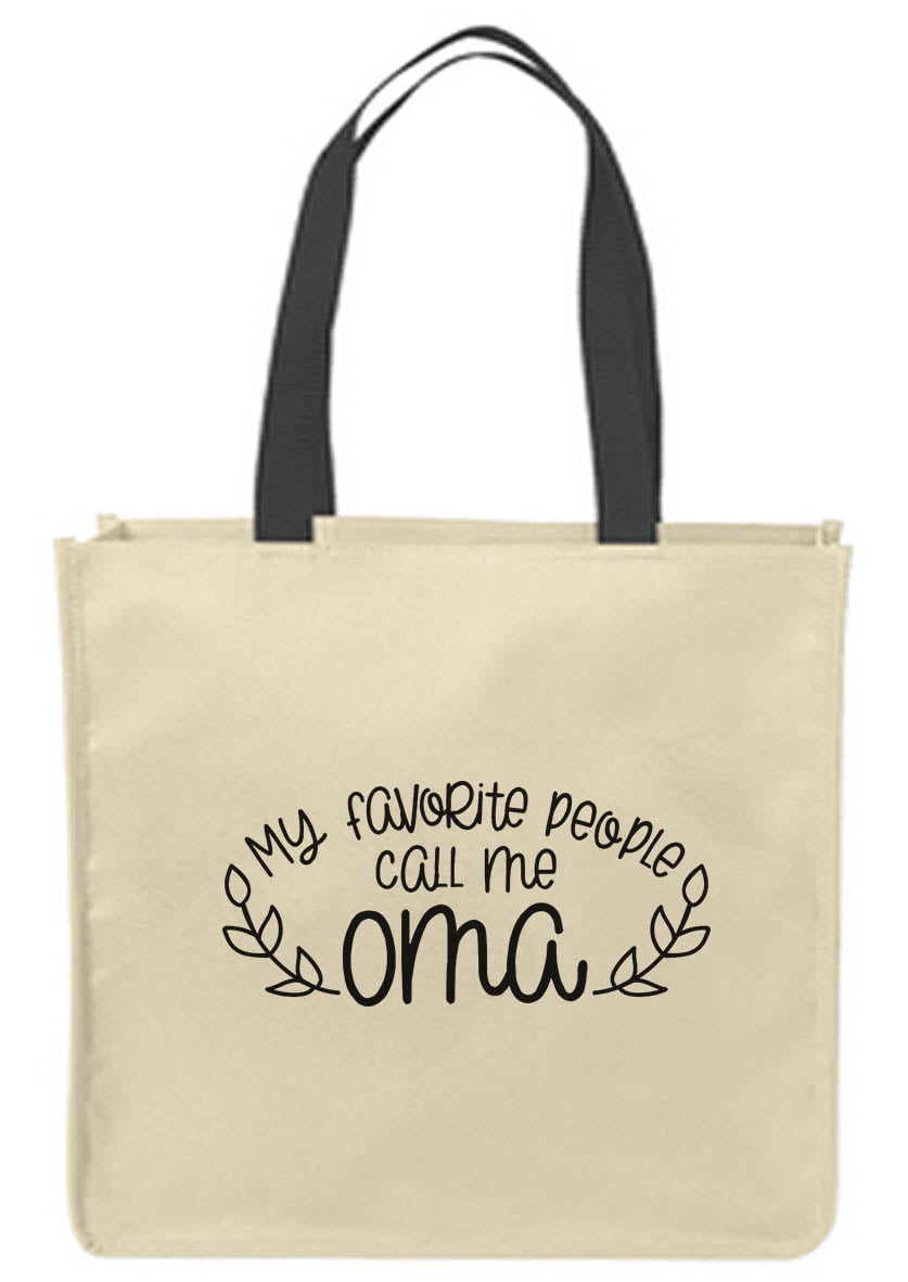 Canvas Tote Bags My favorite people call oma love family grandchildren Reusable Shopping Funny Gift Bags - Walmart.com