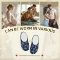 thumbnail image 7 of Daiia Anchors and Nautical Print Women’s Fuzzy Slippers Memory Foam Lightweight House Shoes Cozy Loafer Flannel House Shoes-40/41, 7 of 7