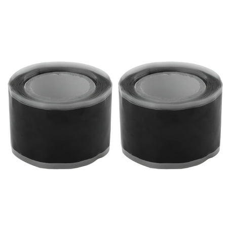 ICERUN 2026 New 2 Rolls of Silicone Adhesive Tape for Insulating Sealing Repairing Electrical Accessories Black Electrical Tape(1.5M Black)