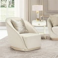 thumbnail image 2 of Michael Amini La Rachelle Swivel Accent Chair in Gold Rush and Chardonnay, 2 of 11