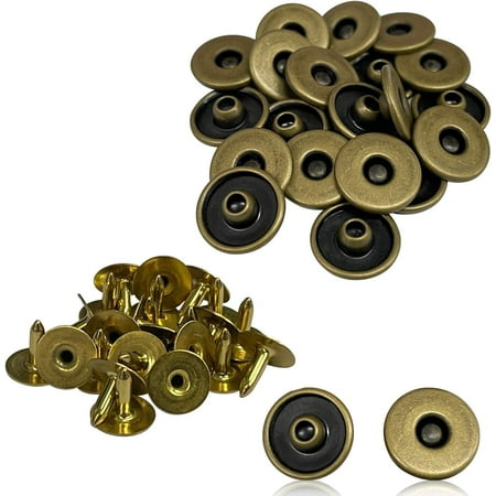 

Trimming Shop Denim Rivets Jeans Decorative Brass Hat Rivets 11.5mm Bronze 50pcs