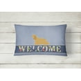 thumbnail image 2 of Carolines Treasures BB5490PW1216 Cocker Spaniel Welcome Canvas Fabric Decorative Pillow, 2 of 3