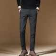 thumbnail image 4 of Pantalones de traje de hombre de talla grande de algodón rectos pantalones de verano para hombre vintage formal 2024 ropa de tela de sastrería elegante caliente, 4 of 5