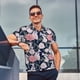 thumbnail image 4 of Balery Rose Flowers Camisa Polo de Hombre con Estampado, de Manga Corta y Tejido Medio, Camisa Tipo Golf Polo-3X-Large, 4 of 6