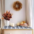 thumbnail image 2 of Black Blue Grey Plaid Table Runner-Cotton Linen- 108 Inch Holiday Dresser Scarves, Simple Check Stripes Lines Country Tablerunner for Kitchen Coffee/Dining Living Room Dinner Scarf Décor 13x108, 2 of 7