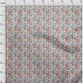 thumbnail image 4 of oneOone Velvet Light Blue Fabric Floral Craft Projects Decor Fabric Printed By The Yard 58 Inch Wide, 4 of 4