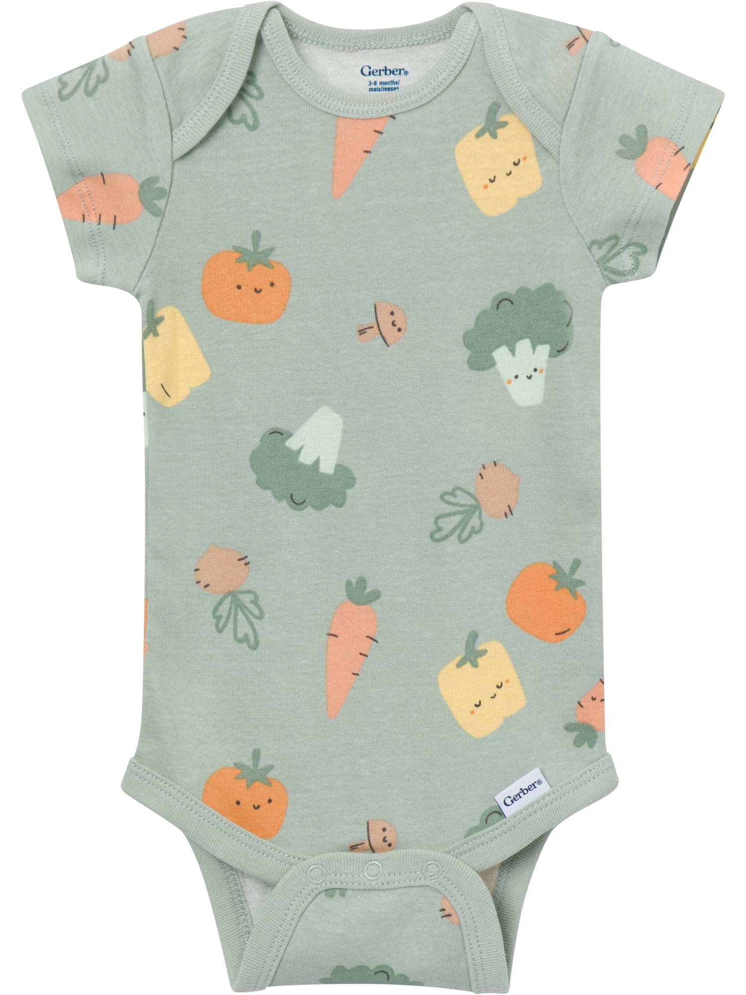 Gerber Baby Neutral Short Sleeve Onesies, 8-Pack, Sizes 0/3 Newborn - 12 Months