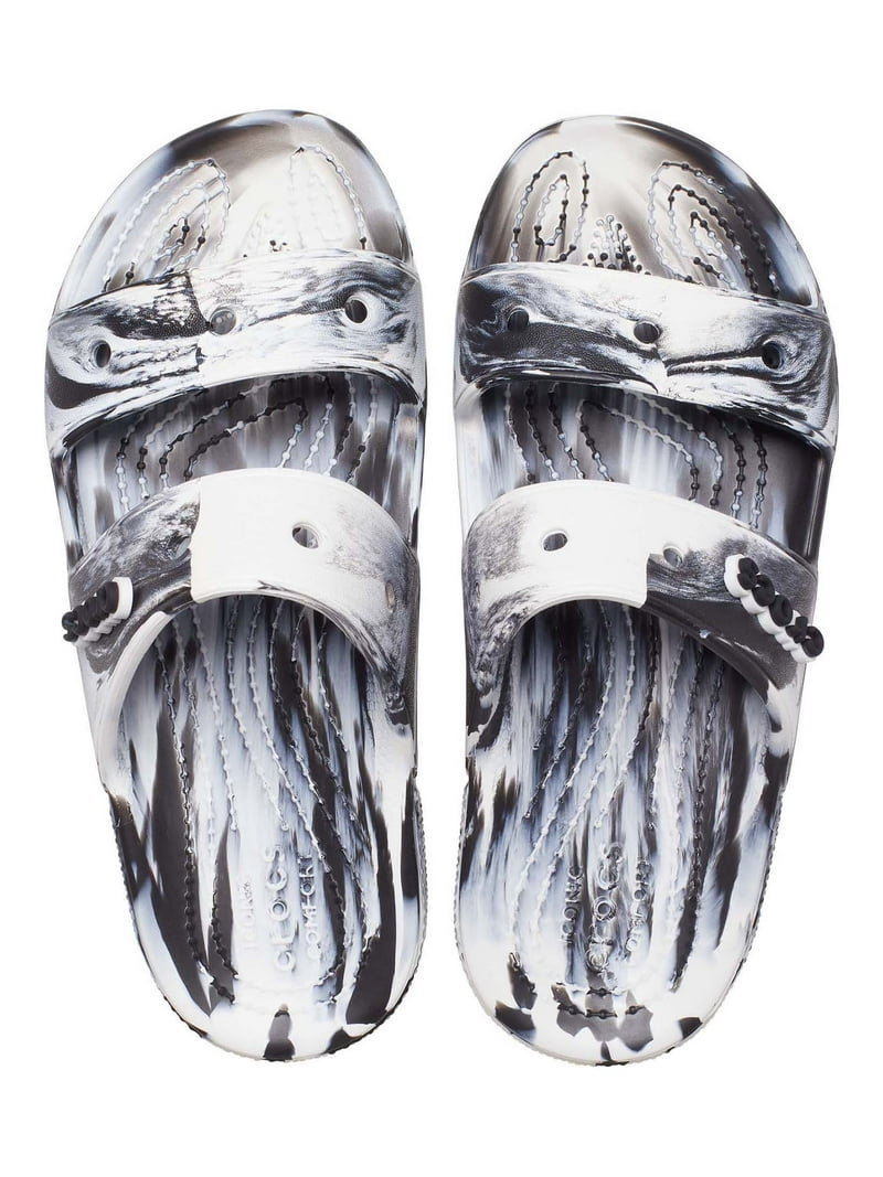Crocs Unisex Classic Marbled Two-Strap Slide Sandal