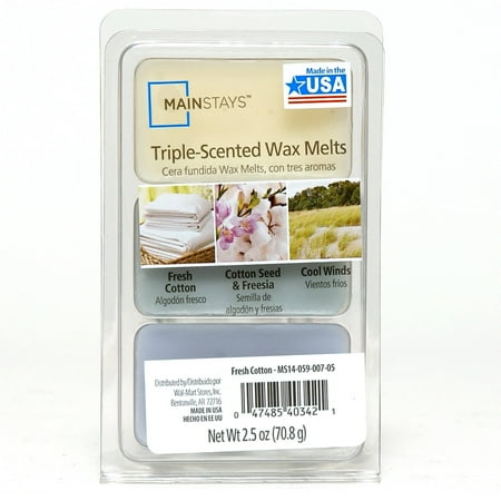 Mainstays 2.5-Ounce Triple Pour Melt Wax Cubes, Fresh Cotton