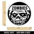 thumbnail image 2 of Zombies Scary Undead Face Self-Inking Rubber Stamp Ink Stamper - Sky Blue Ink - Mini 1/2 Inch, 2 of 7