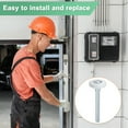 thumbnail image 4 of Uxcell Rouleaux de Porte de Garage en Nylon Lot de 10, Roues de Porte de Garage 1.8 Pouces Tige 4.3 Pouces, Roulements Estampés pour Portes de Garage, Blanc, 4 of 6