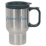 Funny Pelican - Pelicans Over People - Wild Animal Bird Pelecanidae Humor - Stainless Steel Travel Mug