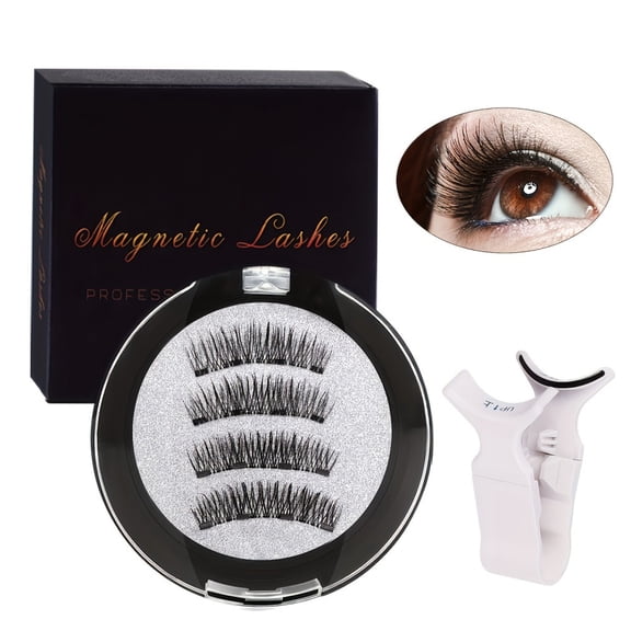Magnetic False Eyelashes, Natural Look, Lightweight Design, Glue-Free Snap-on Application