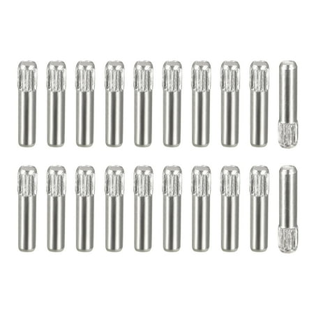 

2x10mm 304 Stainless Steel Dowel Pins 50 Pack Knurled Head Flat End Dowel Pin