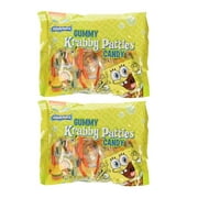 Halloween Gummy Krabby Patties Candy, SpongeBob Burger Sliders 2.54 oz. Bag, Pack of 2 in CUSTOM Storage Carrier