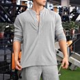 thumbnail image 2 of Men's Basketball Solid - Stripe Stretch Sports T - Shirt for Autumn Running and Training, 2 of 4