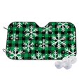 thumbnail image 2 of Picia Christmas Pattern At Buffalo Plaid Curved Windshield Sunshade Accordion Folding Style Auto Shade for Car Truck SUV Van Blocks UV Ray Sun Visor Protector -, 2 of 7