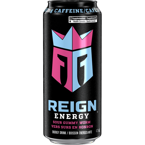 Reign Sour Gummy Worm, Sour Gummy flavoured performance energy