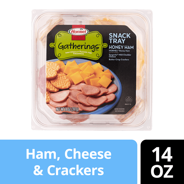 Hormel Gatherings Ham and Cheese Snack Tray; 14 oz.; Honey Ham