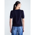 thumbnail image 3 of Free Assembly Women's and Women's Plus Crewneck Sweater with Short Puff Sleeves, Sizes XS-4X, 3 of 6