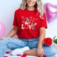 thumbnail image 5 of mihongmao Valentine Graphic T Shirts for Women Short-sleeved Crew-neck Pullover Casual Valentine's Day Red L, 5 of 7