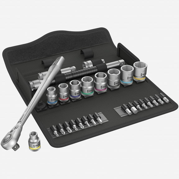 3/8" Drive Ratchet Set SAE, Torx, 1/4 to 3/4 in, Chrome, 29-Pieces