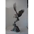 thumbnail image 6 of Nifao Eagle in Action Catching His Prey Bronze Statue – Garden Outdoor Decor Sculpture, 68"L x 40"W x 87"H, 6 of 12