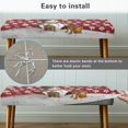 thumbnail image 5 of FUIALDOLG Stretch Bench Covers, Christmas Snowman Puppy Printed Bench Seat Protector, Washable Slipcover, Rectangle Covers for Dining Room, Living Room, Kitchen, 5 of 7