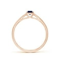 thumbnail image 2 of ANGARA Natural Prong-Set Oval Sapphire Cathedral Solitaire Ring in 14K Rose Gold for Women (Size-6x4mm) | September Birthstone, Anniversary, Jewelry Gift for Women | Natural Blue Sapphire Ring, 2 of 9