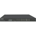 thumbnail image 3 of 16-Port Gigabit Ethernet PoE+ Switch with 4 RJ45 Gigabit and 2 SFP Uplink Ports, 3 of 5